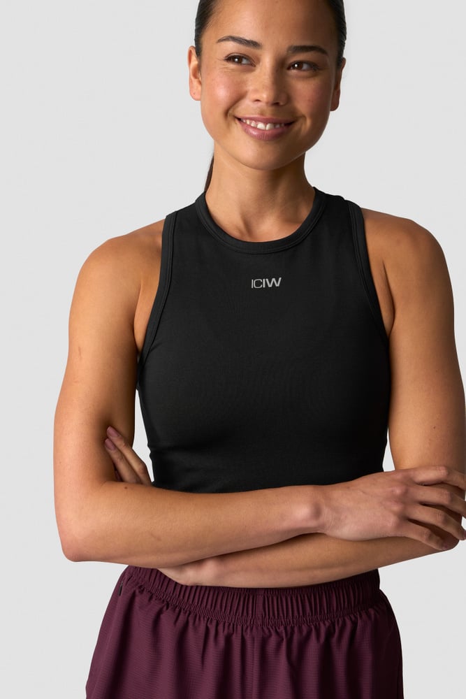 ICIW Mirage Cropped Tank Top Black