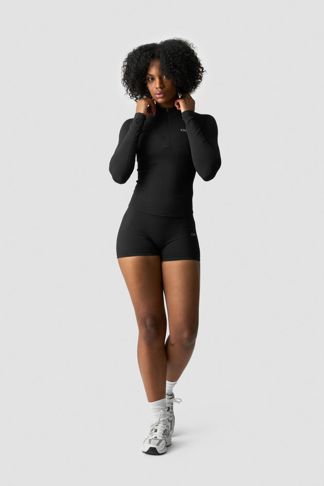 ICIW Ignite Seamless 1/2 Zip Long Sleeve Black