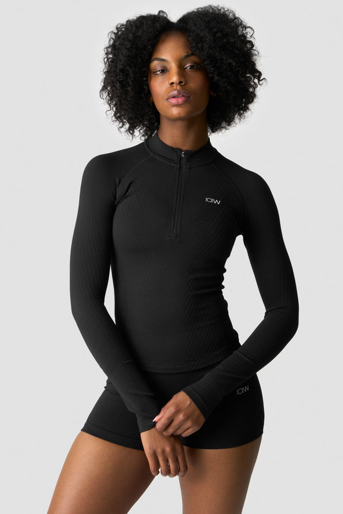 ICIW Ignite Seamless 1/2 Zip Long Sleeve Black
