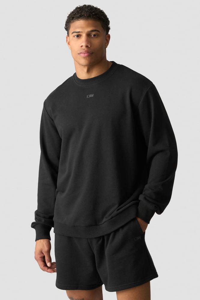 ICIW Everyday Unbrushed Relaxed Crewneck Black