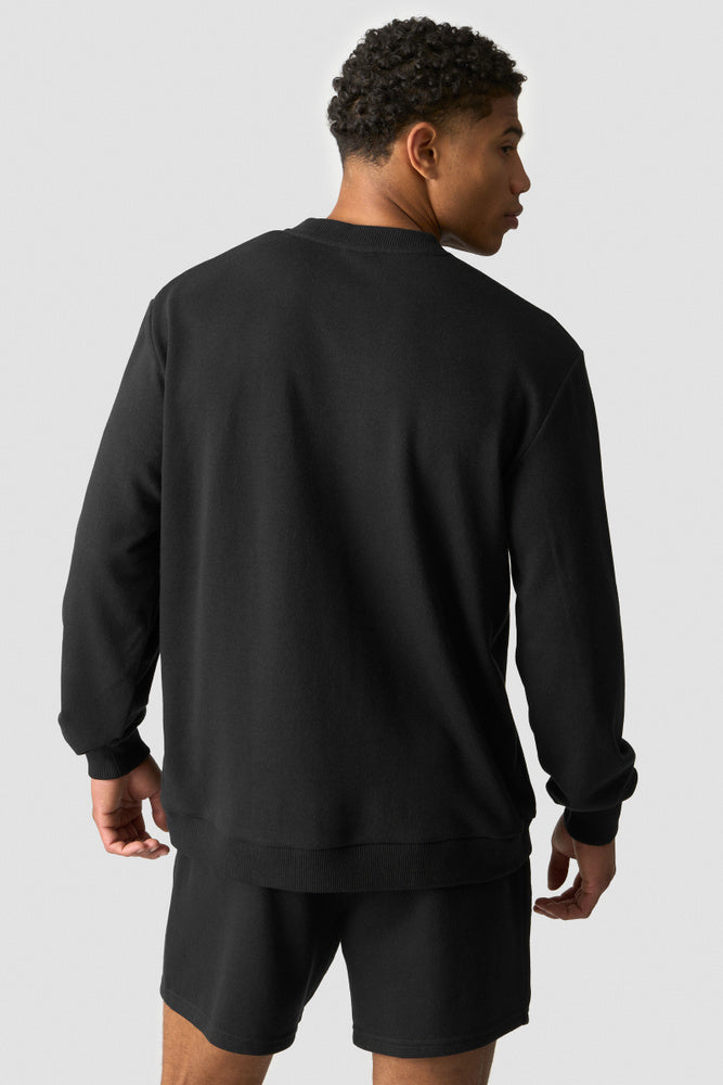 ICIW Everyday Unbrushed Relaxed Crewneck Black