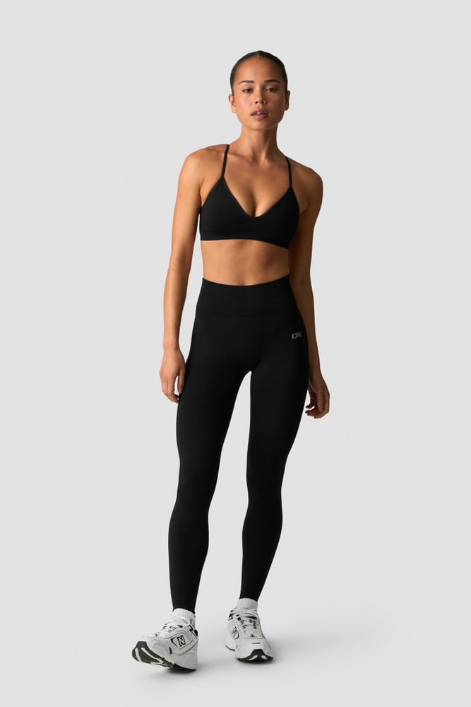 ICIW Smooth Seamless Strappy Sports Bra W Black