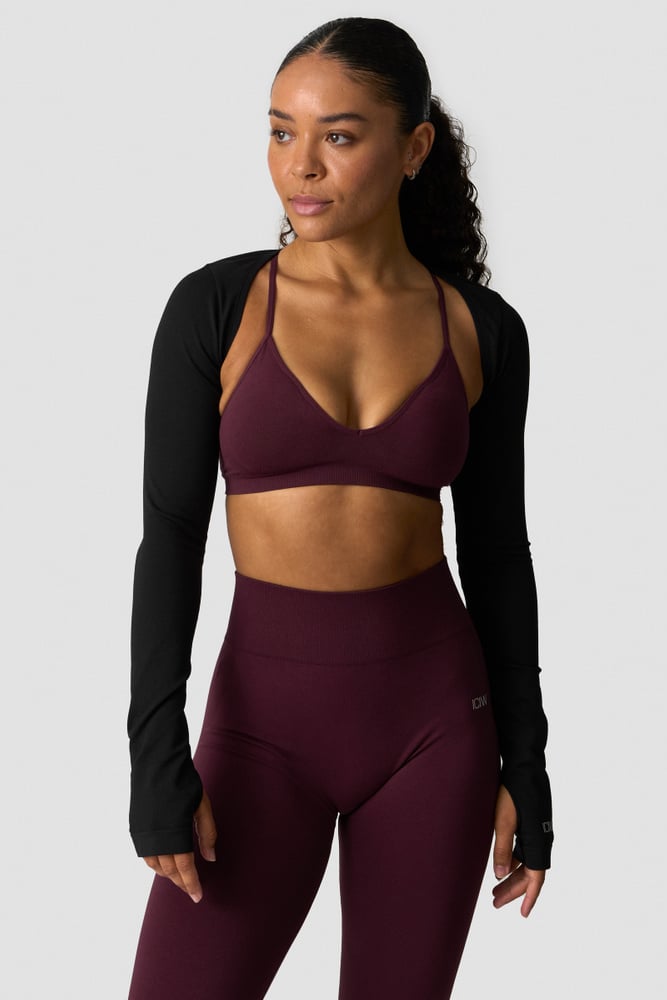 ICIW Smooth Seamless Shrug Black