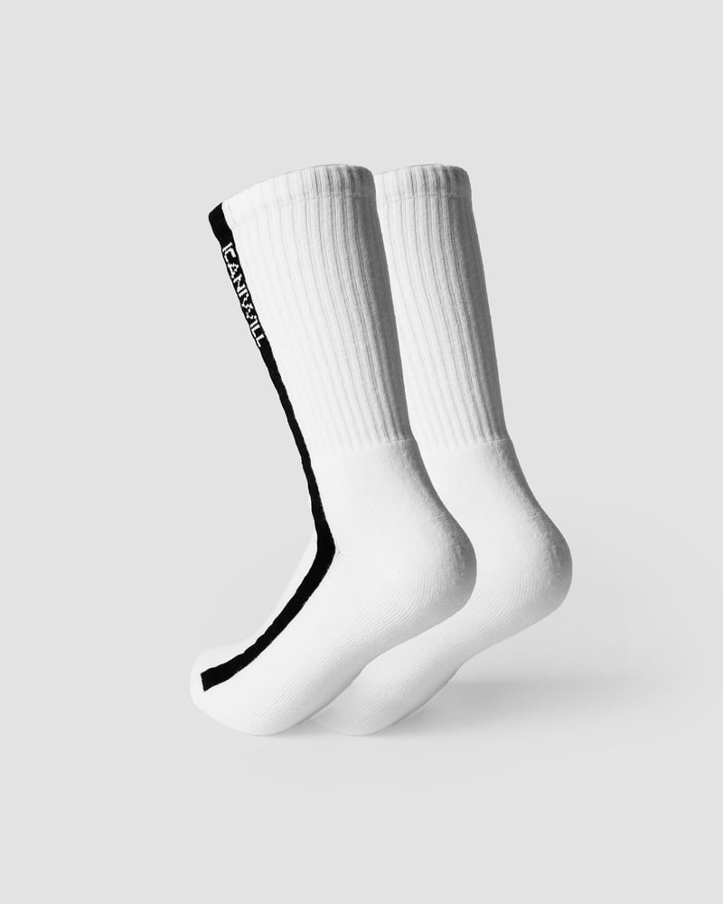 ICIW Vertical Striped Socks 2-pack Black