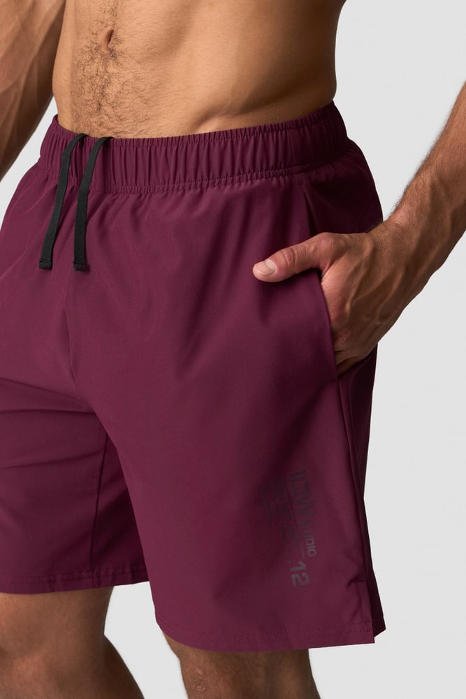 ICIW Training Printed Shorts Dark mahogany