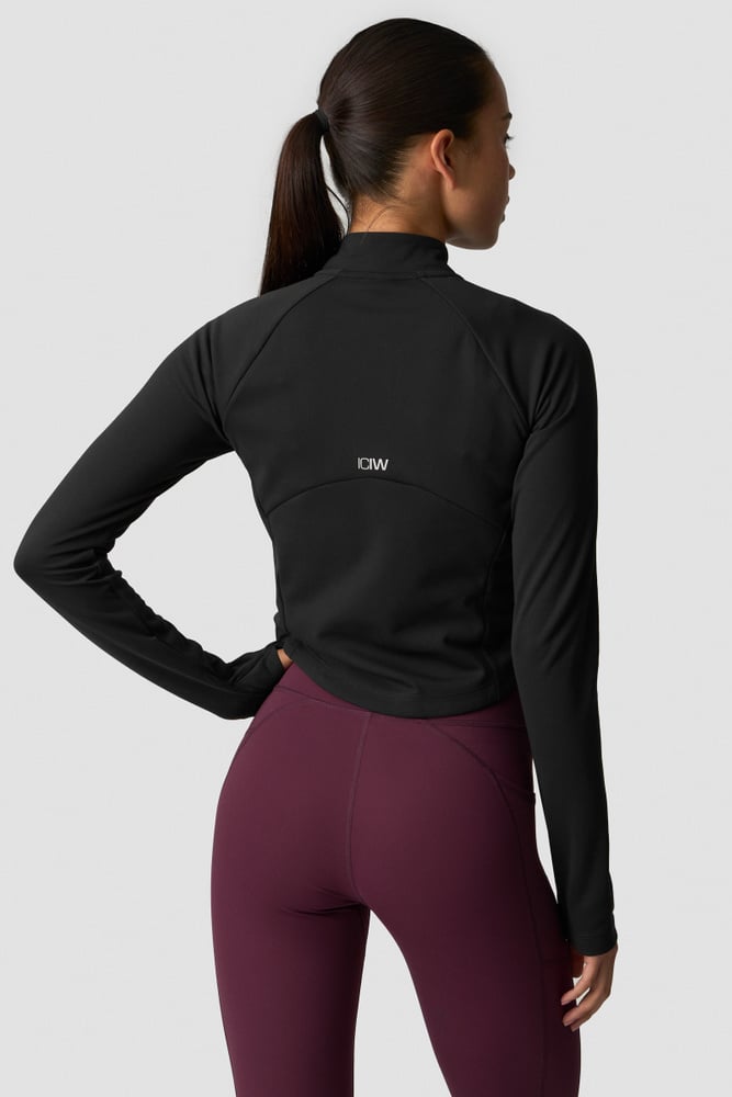 ICIW Mirage Printed Zip Midlayer W Black