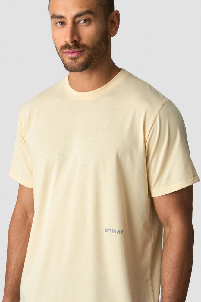 ICIW Mirage Dri-Release T-Shirt Print Butter Yellow