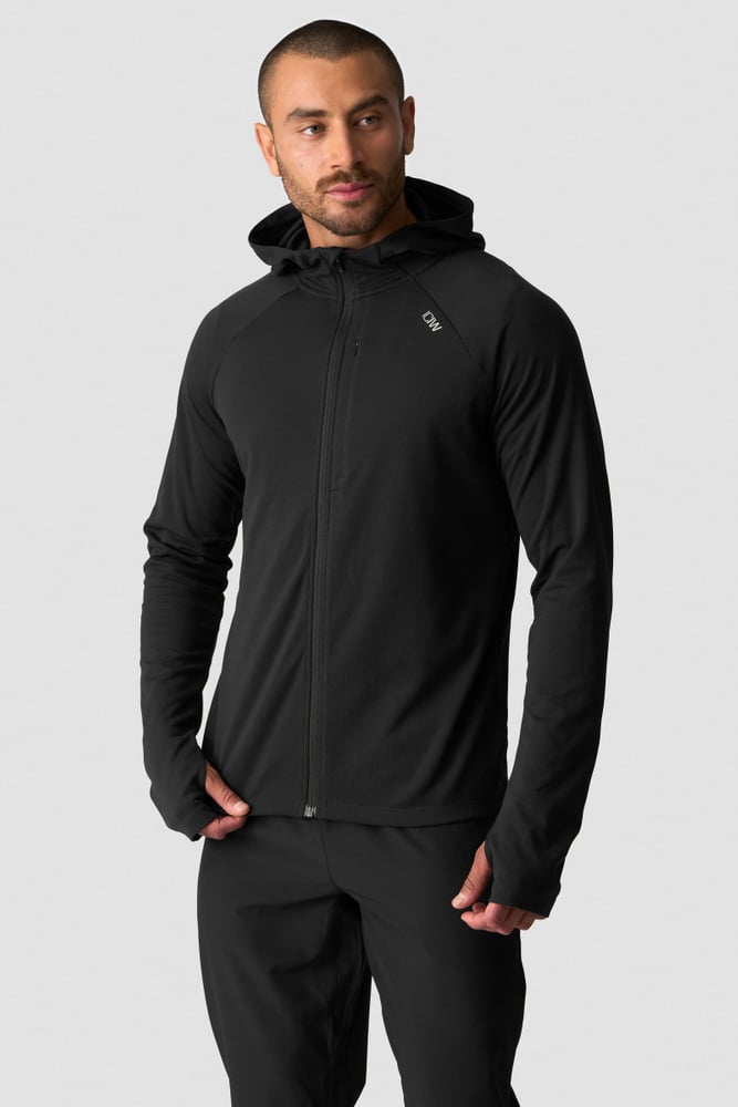 ICIW Mirage Hooded Zip Up Midlayer Black