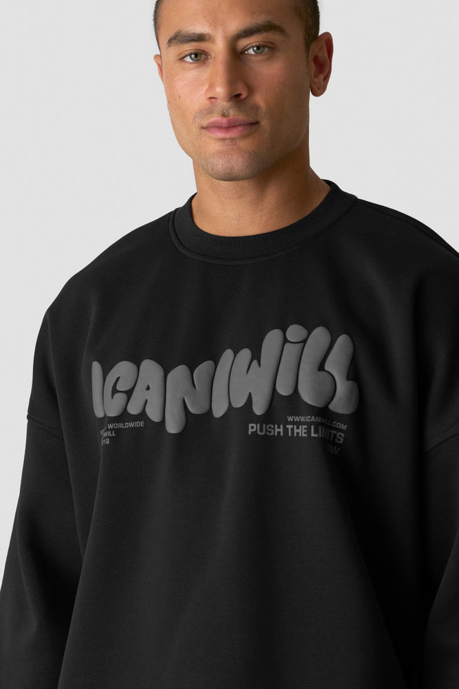 ICIW Everyday Relaxed Crewneck Print Black (13846561P)