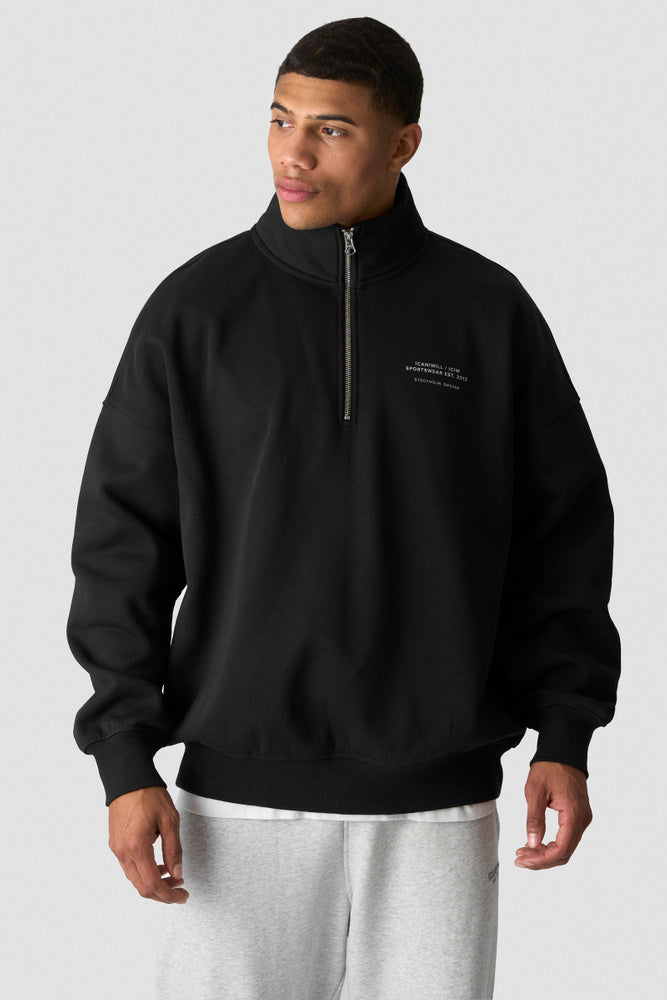 ICIW Everyday 1/4 Zip Sweatshirt Print M Black