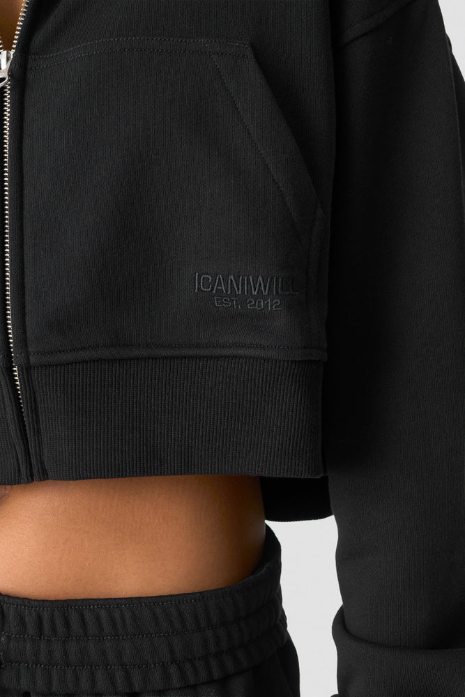 ICIW Essence Cropped Hoodie W Black