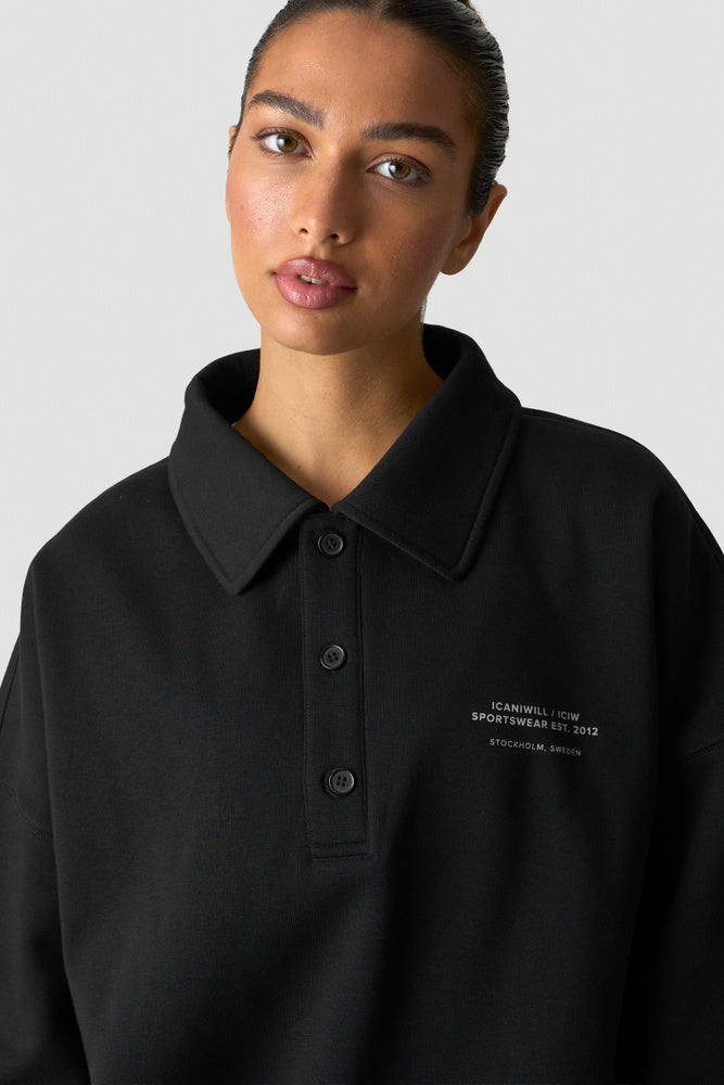 ICIW Everyday Rugby Sweatshirt W Black