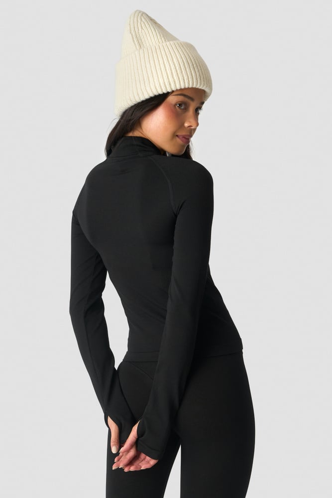 ICIW Define Wool 1/2 Zip Black