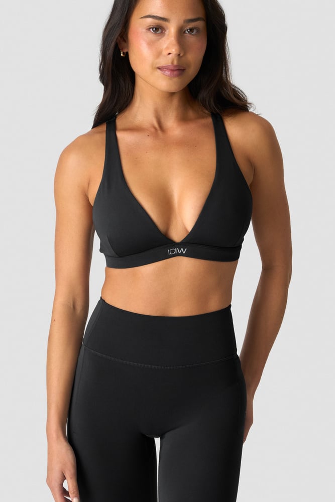 ICIW Luxe V-neck Sports Bra Black