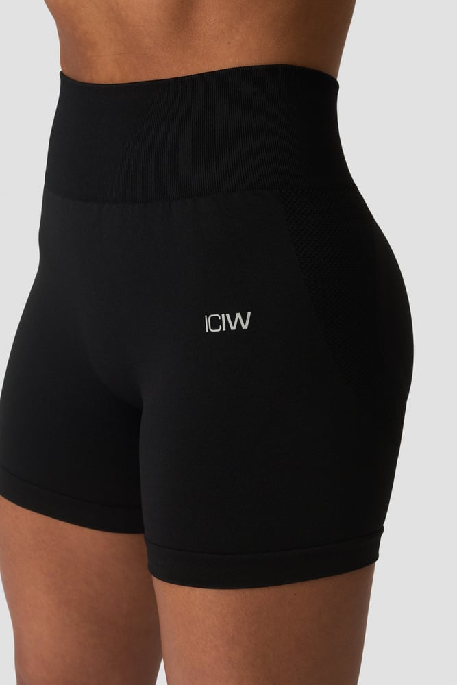 ICIW Sculpt Seamless Midi Shorts Black
