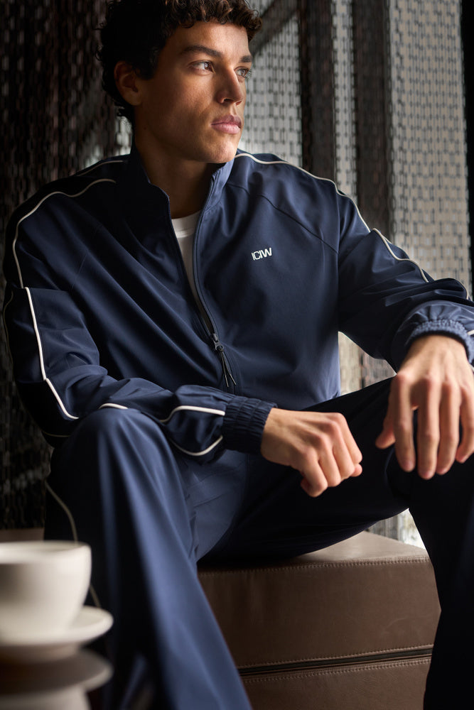 ICIW Contrast Track Jacket Midnight Blue