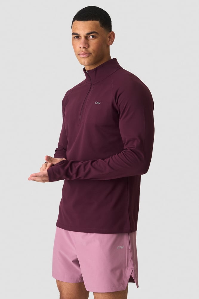 ICIW Mirage 1/4 Zip Midlayer Long Sleeve Maroon Red