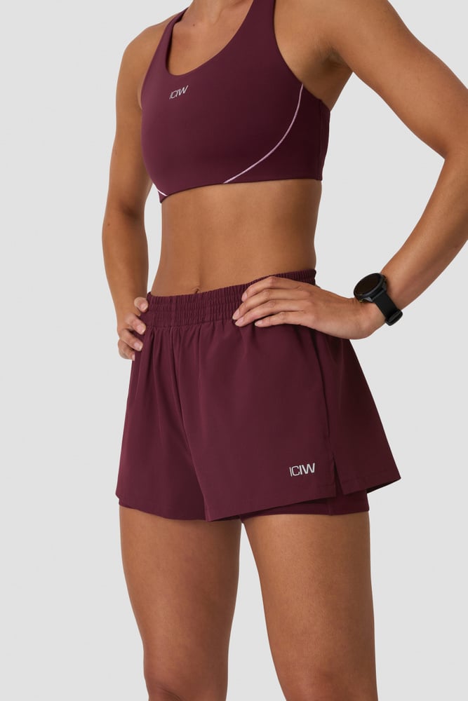 ICIW Mirage Cardio 2-in-1 Shorts Dark Mahogany