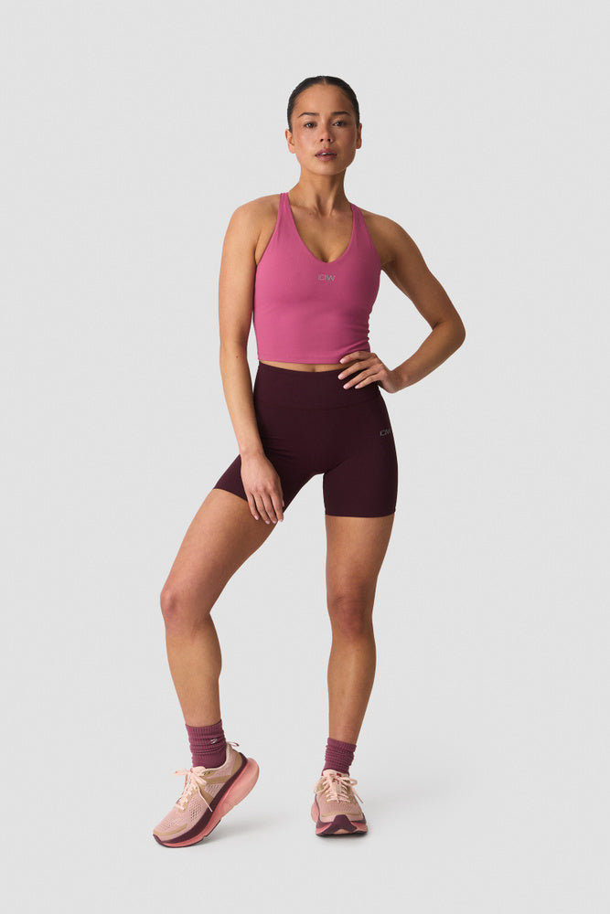 ICIW Mirage Cardio Midi Shorts Maroon Red