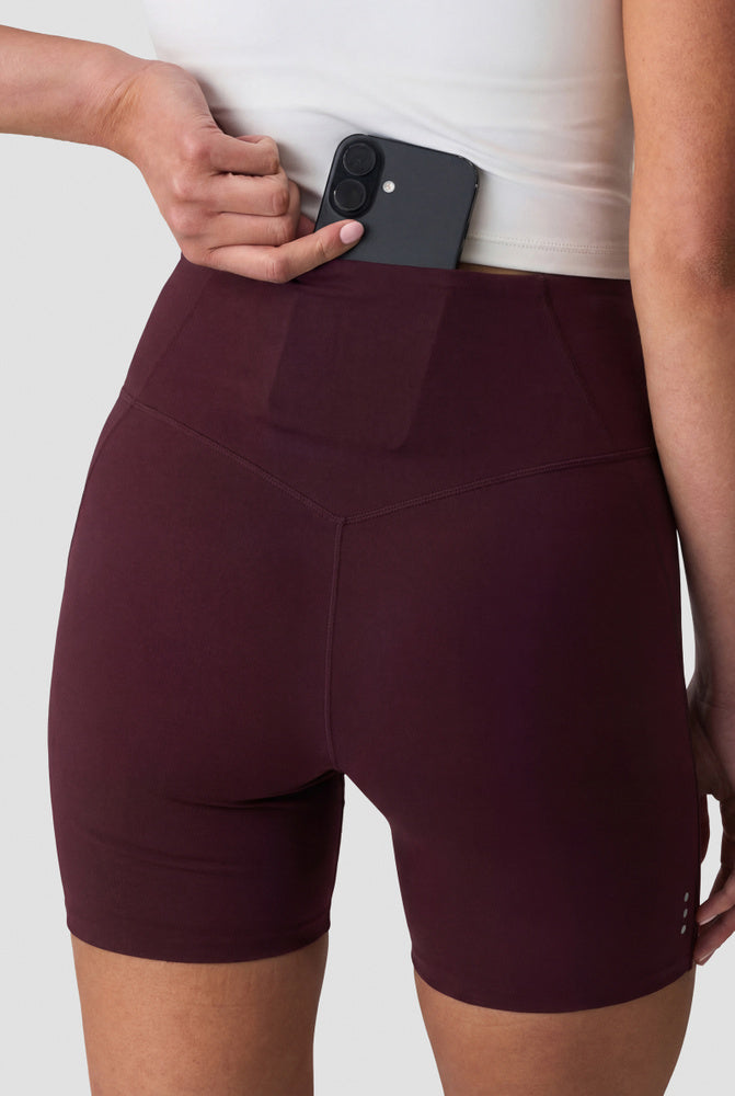 ICIW Mirage Cardio Midi Shorts Maroon Red