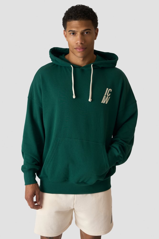 ICIW Everyday Terry Relaxed Hoodie M Northern Green