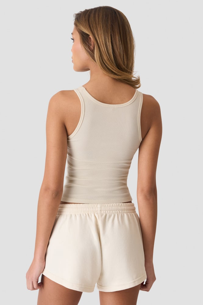 ICIW Everyday Ribbed Tank Cream