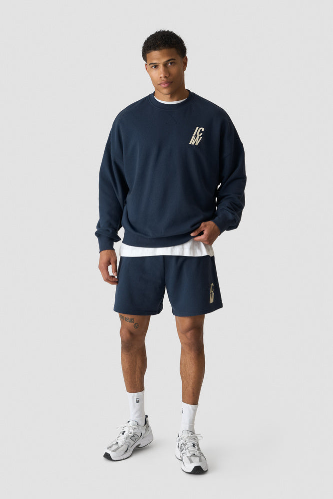 ICIW Everyday Terry Relaxed Crewneck Midnight Blue