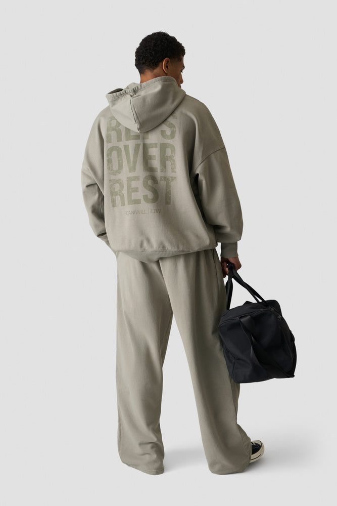 ICIW Grit Hoodie Stonewashed Light Khaki Green