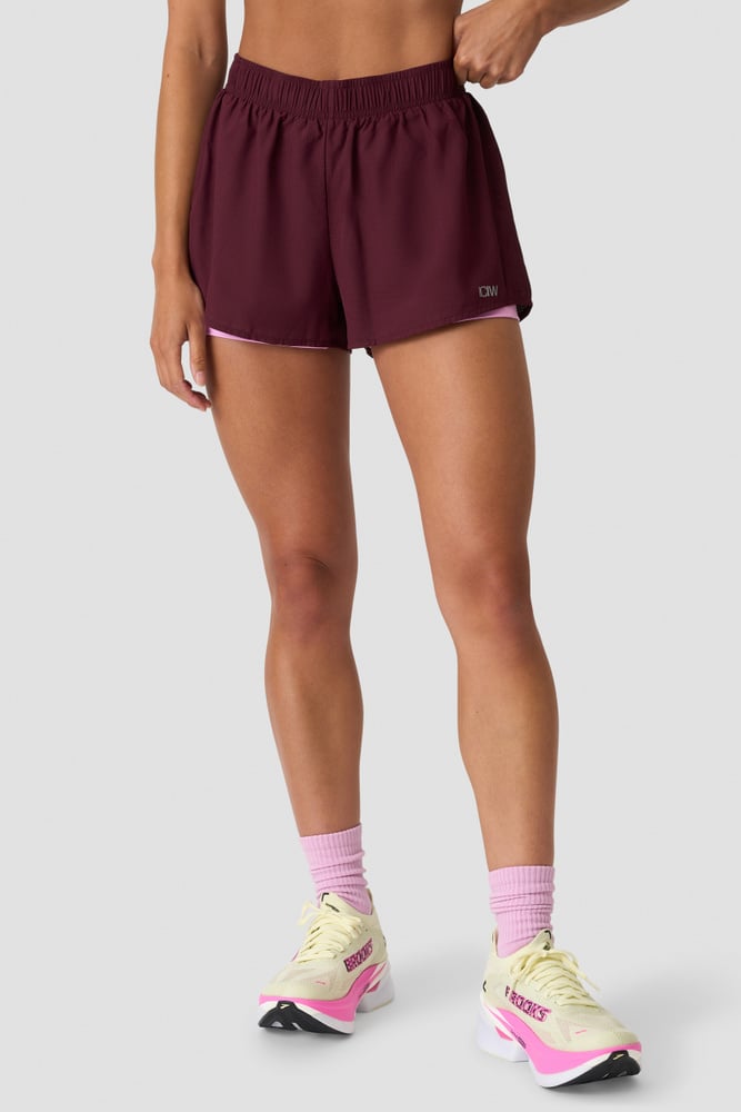 ICIW Mirage 2-in-1 Shorts Dark Mahogany