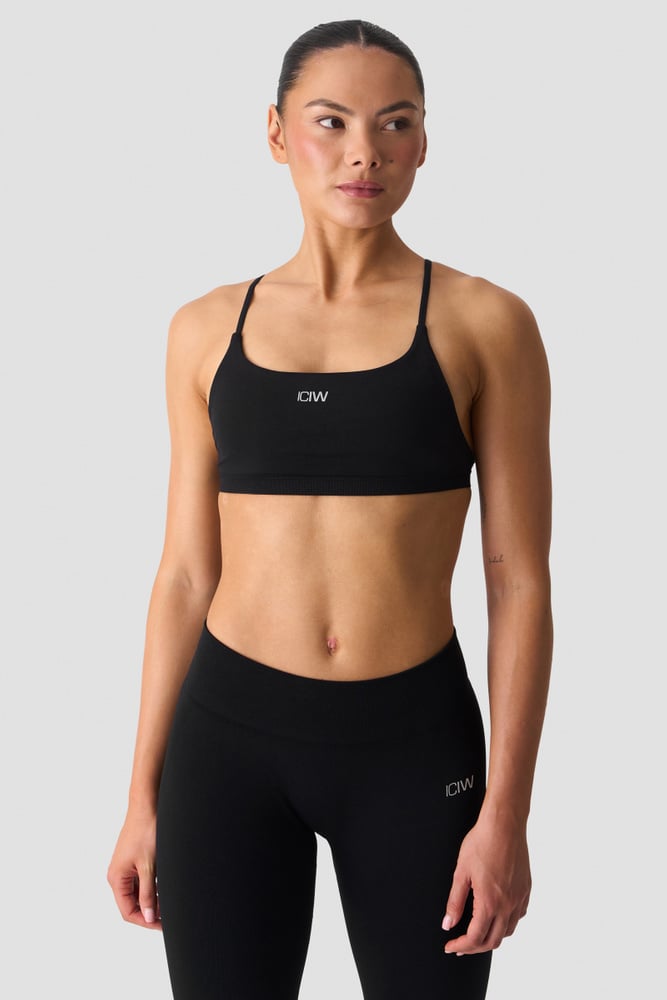 ICIW Smooth Seamless Open-Back Sportsbra Black