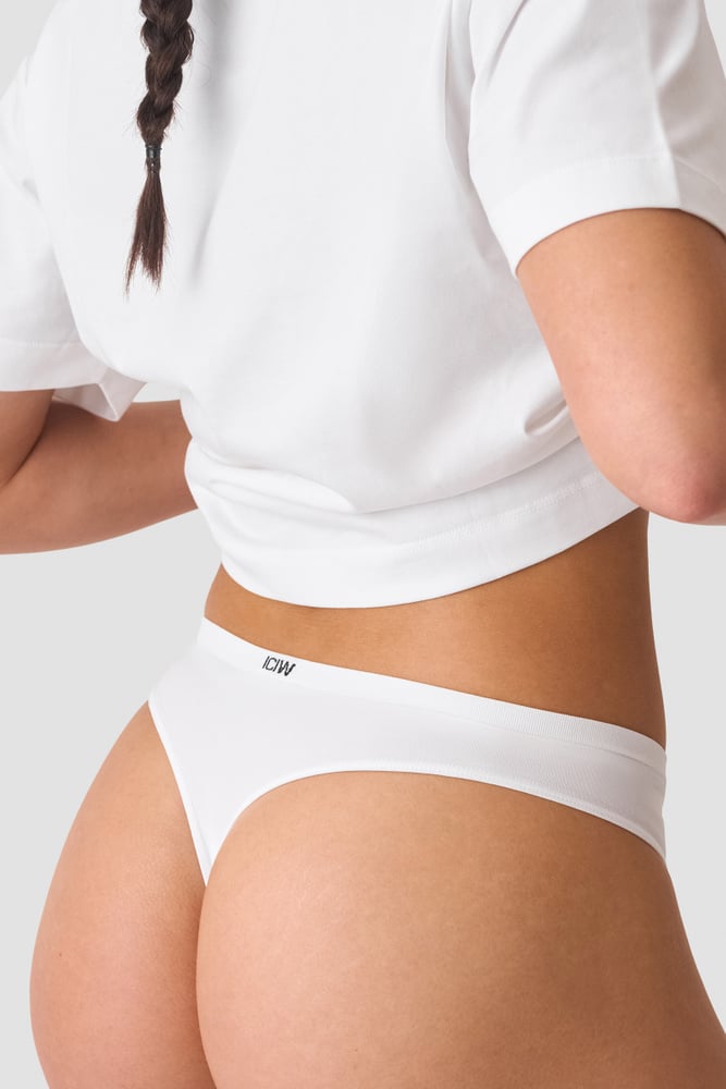 ICIW Smooth Seamless Thong 2-pack White