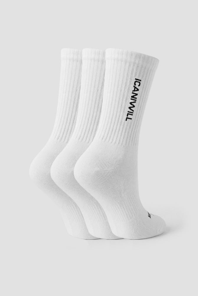 ICIW Power Quote Training Sock 3-Pack White