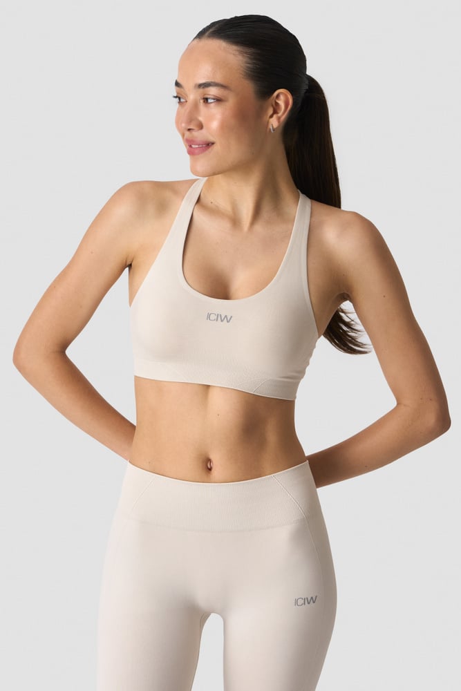 ICIW Shape Mid Support Sports Bra Light Beige