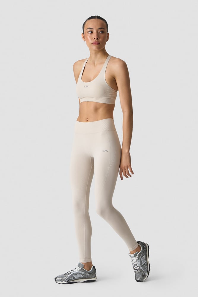 ICIW Shape Mid Support Sports Bra Light Beige