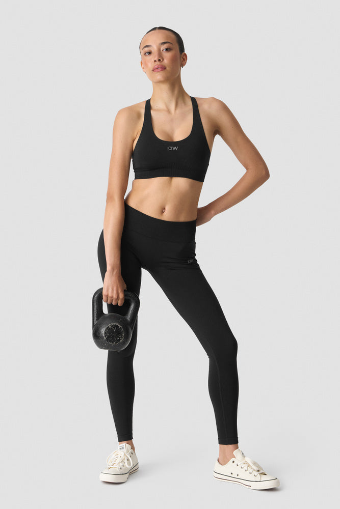 ICIW Shape Mid Support Sports Bra Black