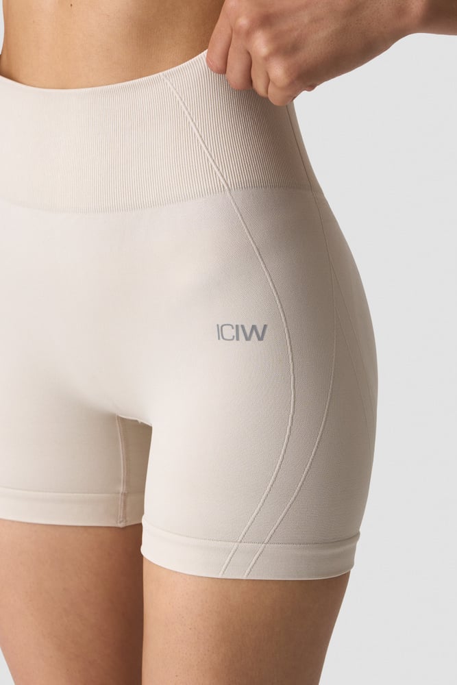 ICIW Shape High Waist Shorts Light Beige