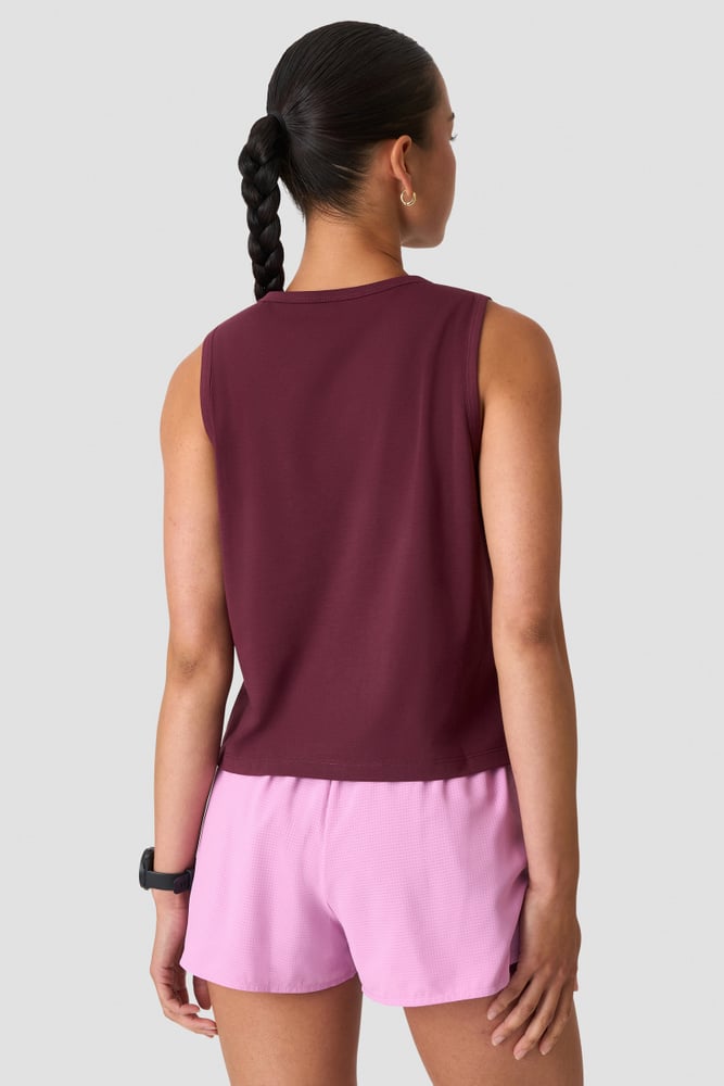 ICIW Mirage Cropped Singlet Dark Mahogany