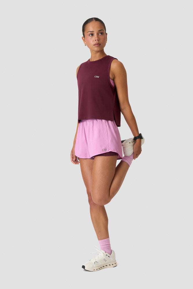 ICIW Mirage Cropped Singlet Dark Mahogany
