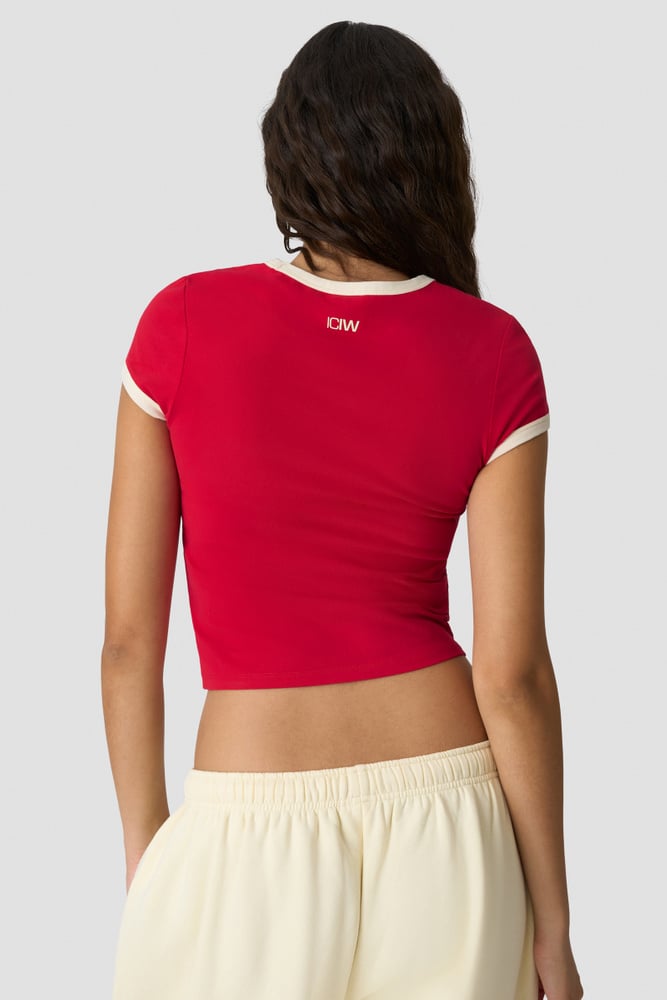 ICIW Everyday Baby Tee Print Bright Red