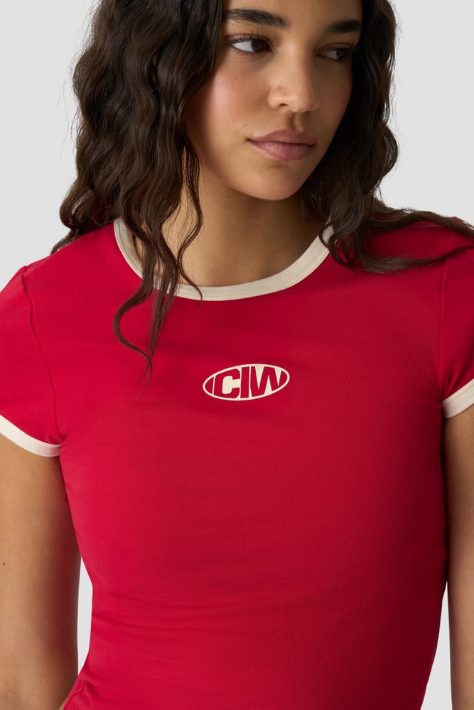 ICIW Everyday Baby Tee Print Bright Red