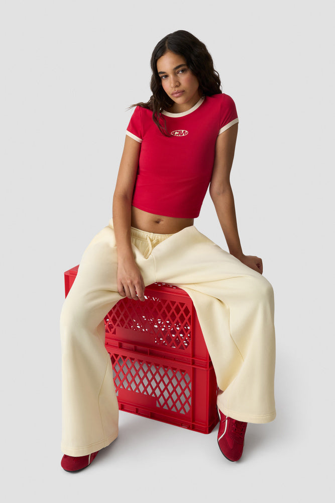 ICIW Everyday Baby Tee Print Bright Red