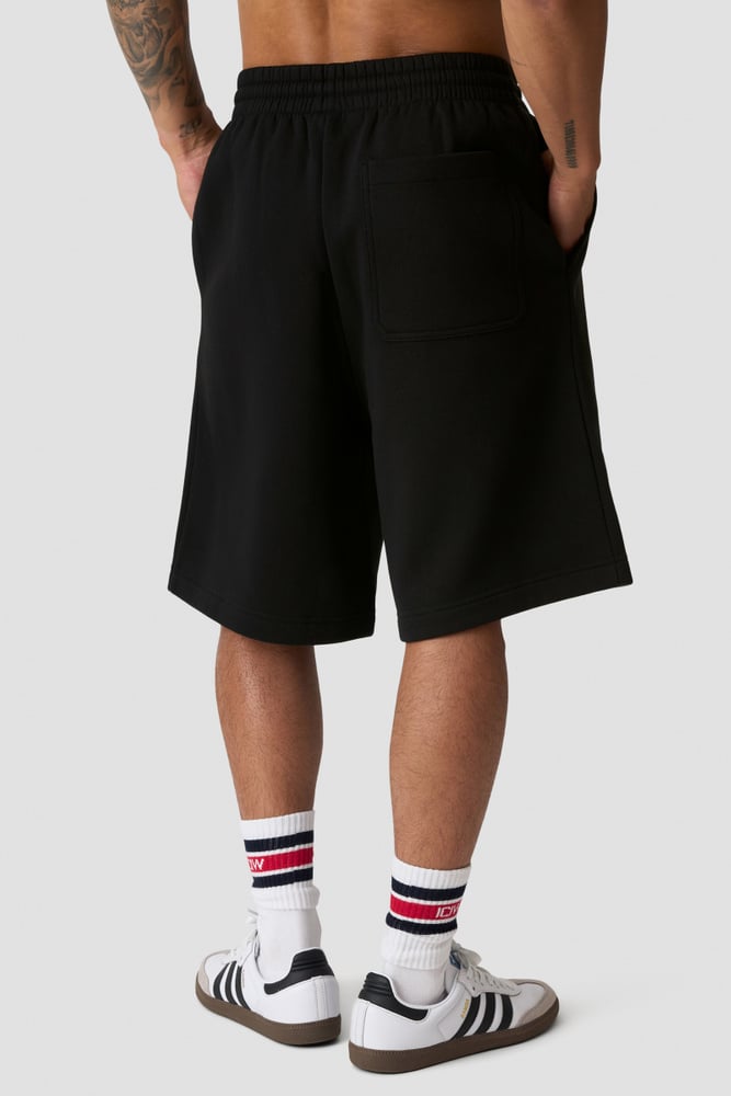 ICIW Everyday Relaxed Sweat Shorts Terry Print Black