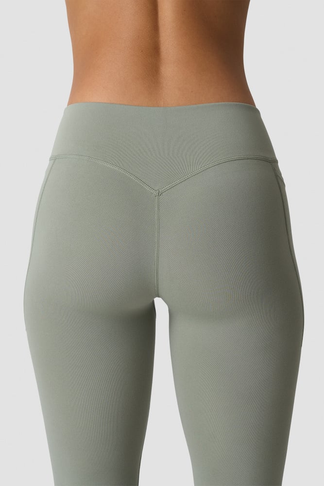 ICIW Luxe Mid Rise Tights Dusty Sage Green