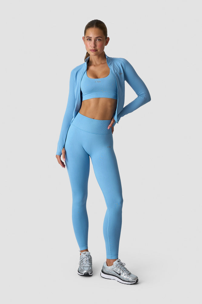 ICIW Define Seamless Zip Long Sleeve Dove Blue