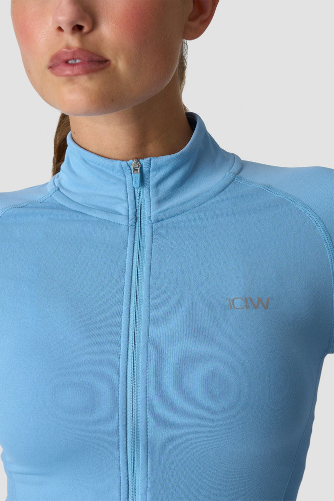 ICIW Define Seamless Zip Long Sleeve Dove Blue