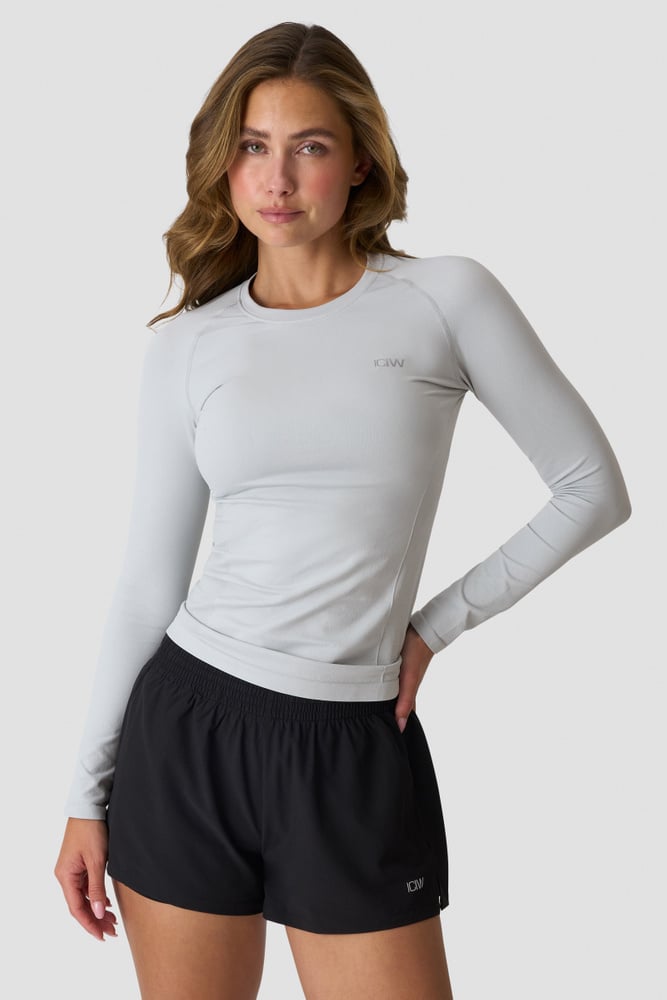 ICIW Define Seamless Long Sleeve Light Grey