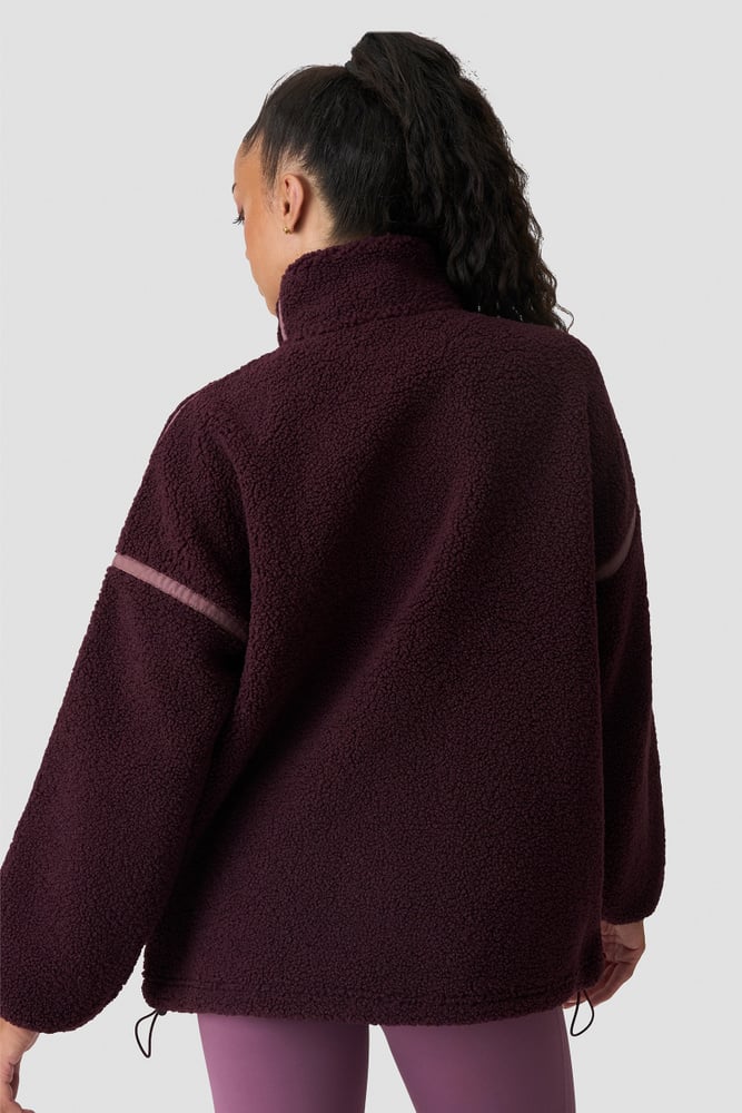 ICIW Essential Fleece Zip Jacket Maroon