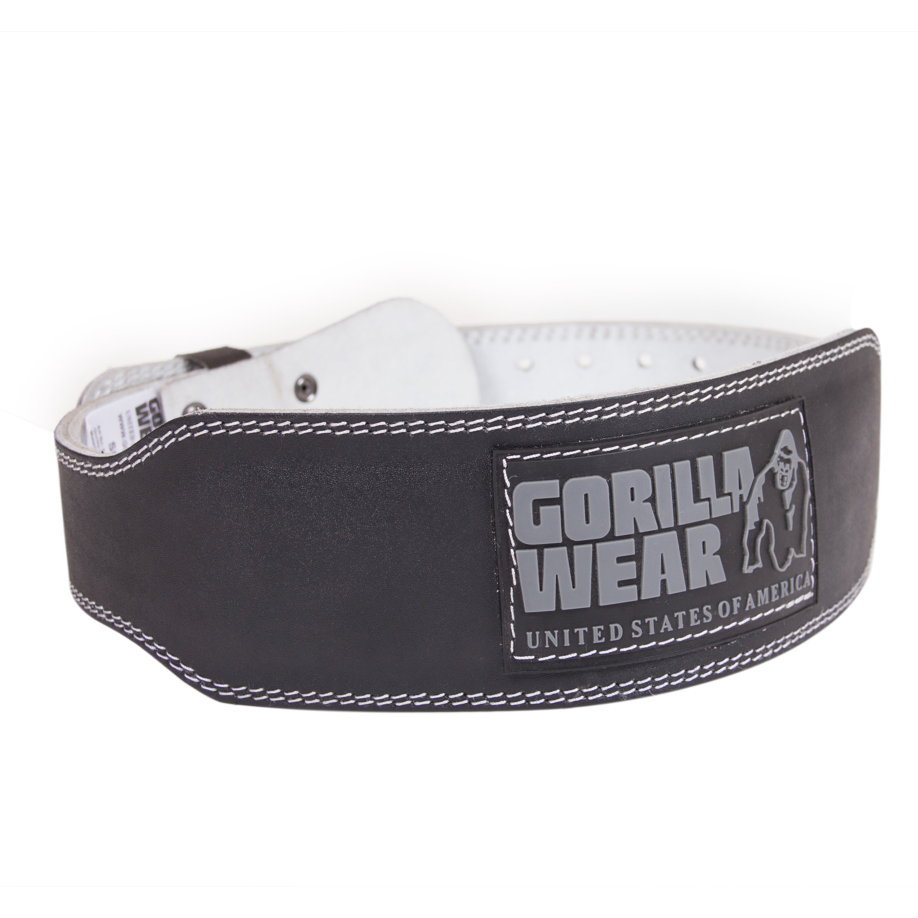 Gorilla Wear 4 Inch Padded Leather Belt, black/grey Gorilla Wear