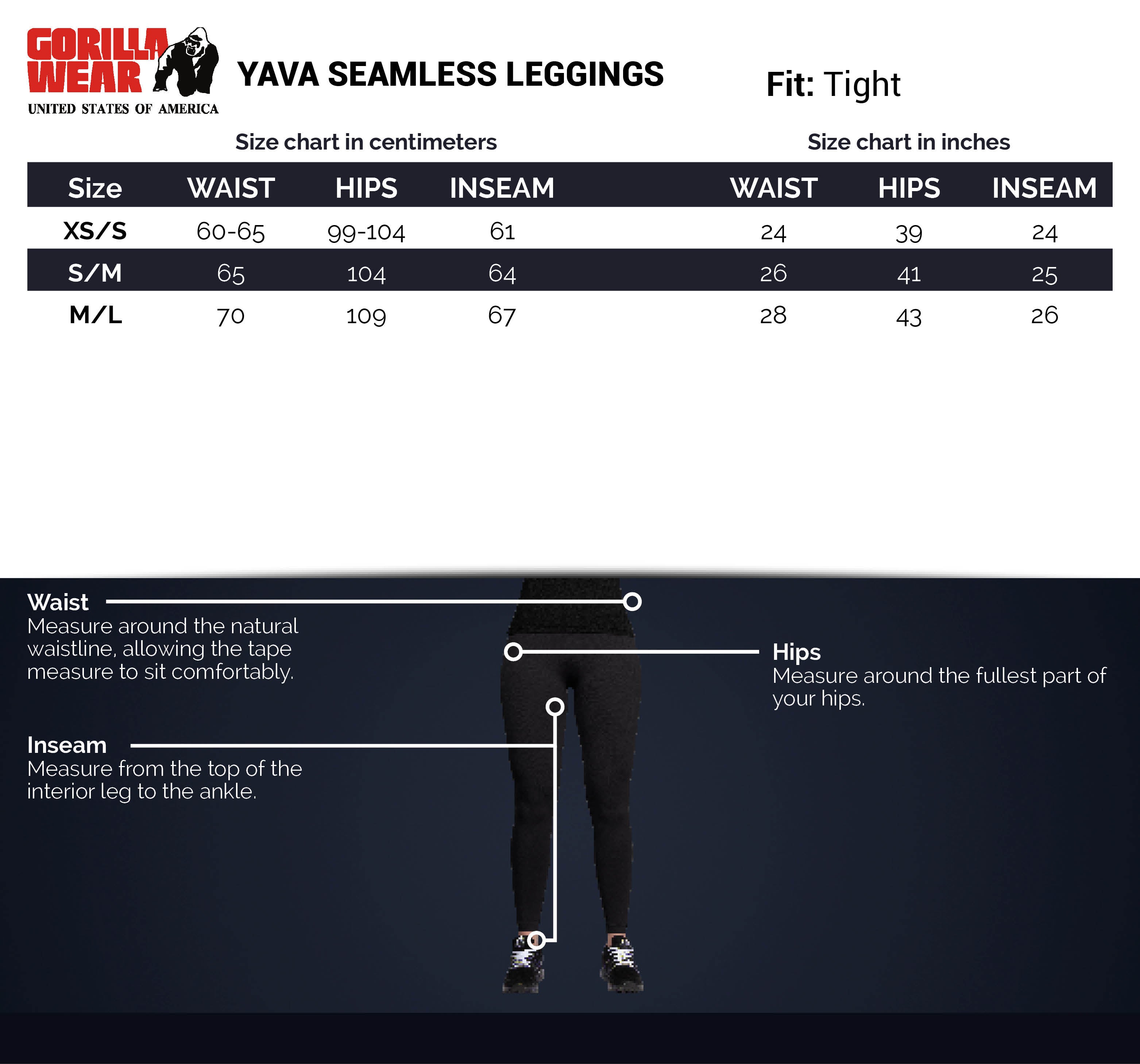 Gorilla Wear Yava Seamless Leggings, black Gorilla Wear