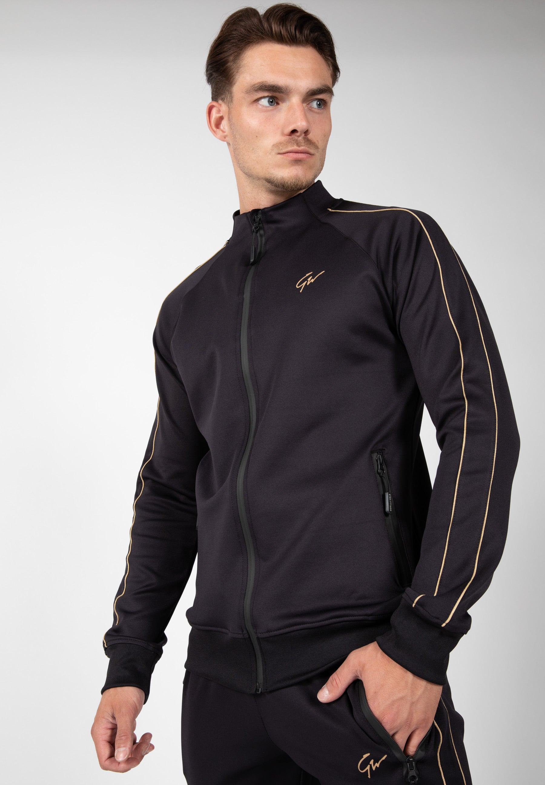 Gorilla Wear Wenden Track Jacket, black/gold Gorilla Wear